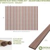 Ekena Millwork 48H x 3/8T Adjustable Wood Slat Wall Panel Kit w/ 2W Slats, Walnut contains 22 Slats SWW66X48X0375WA